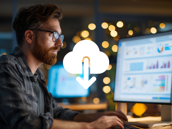 Employees working securely using cloud desktops
